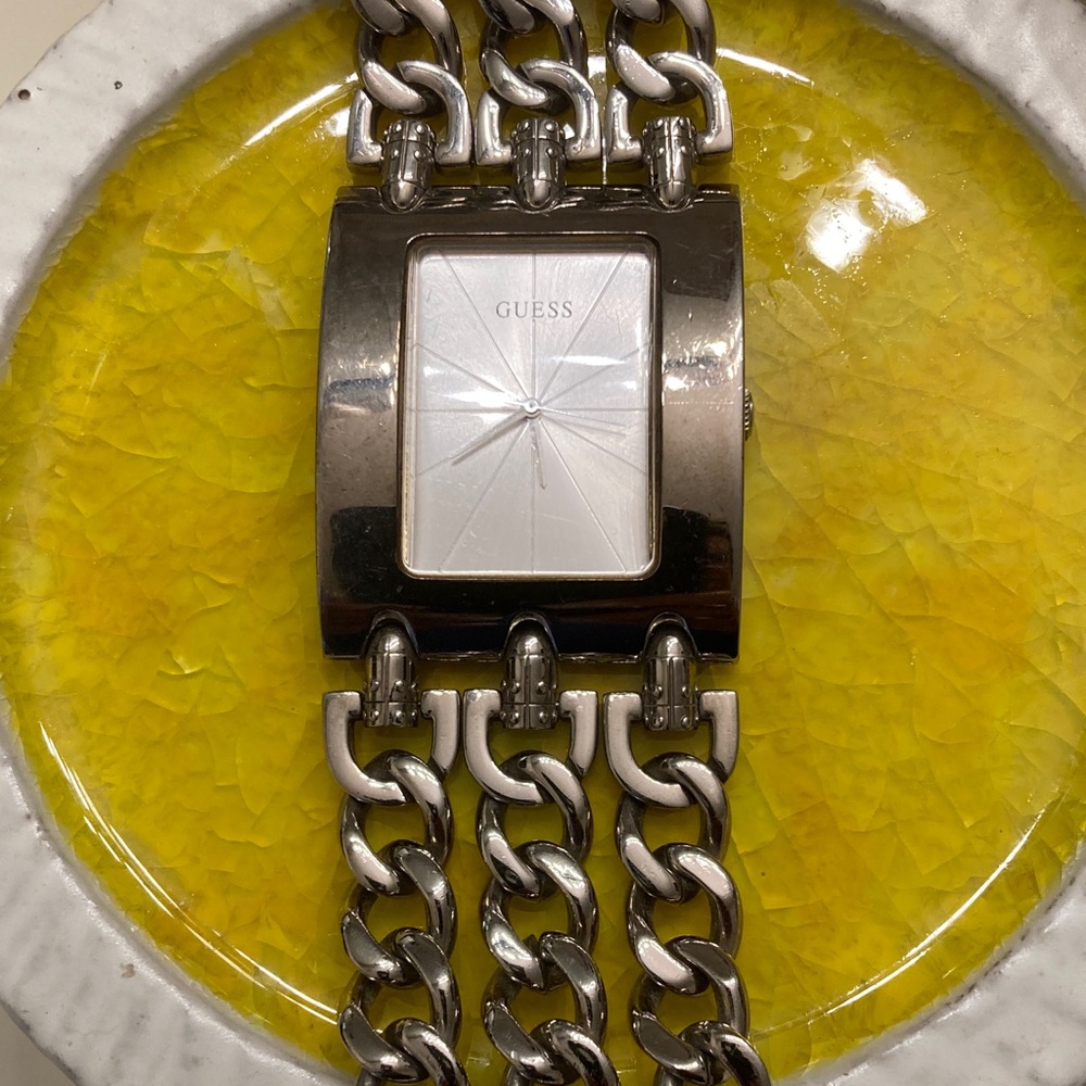 Guess Silver Chain Bracelet Watch